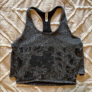 ALO Yoga Black Fitted Crop Tank Top